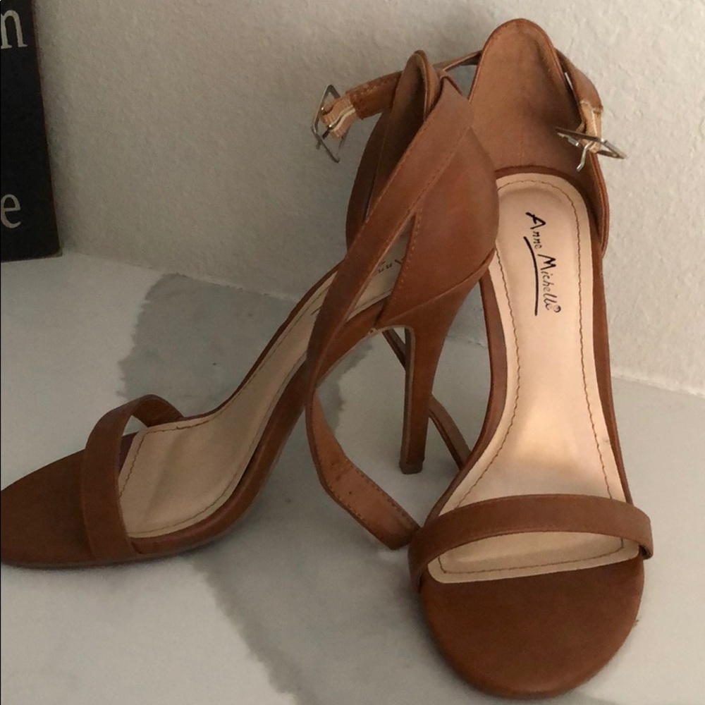 Camel Thin Strap Heels